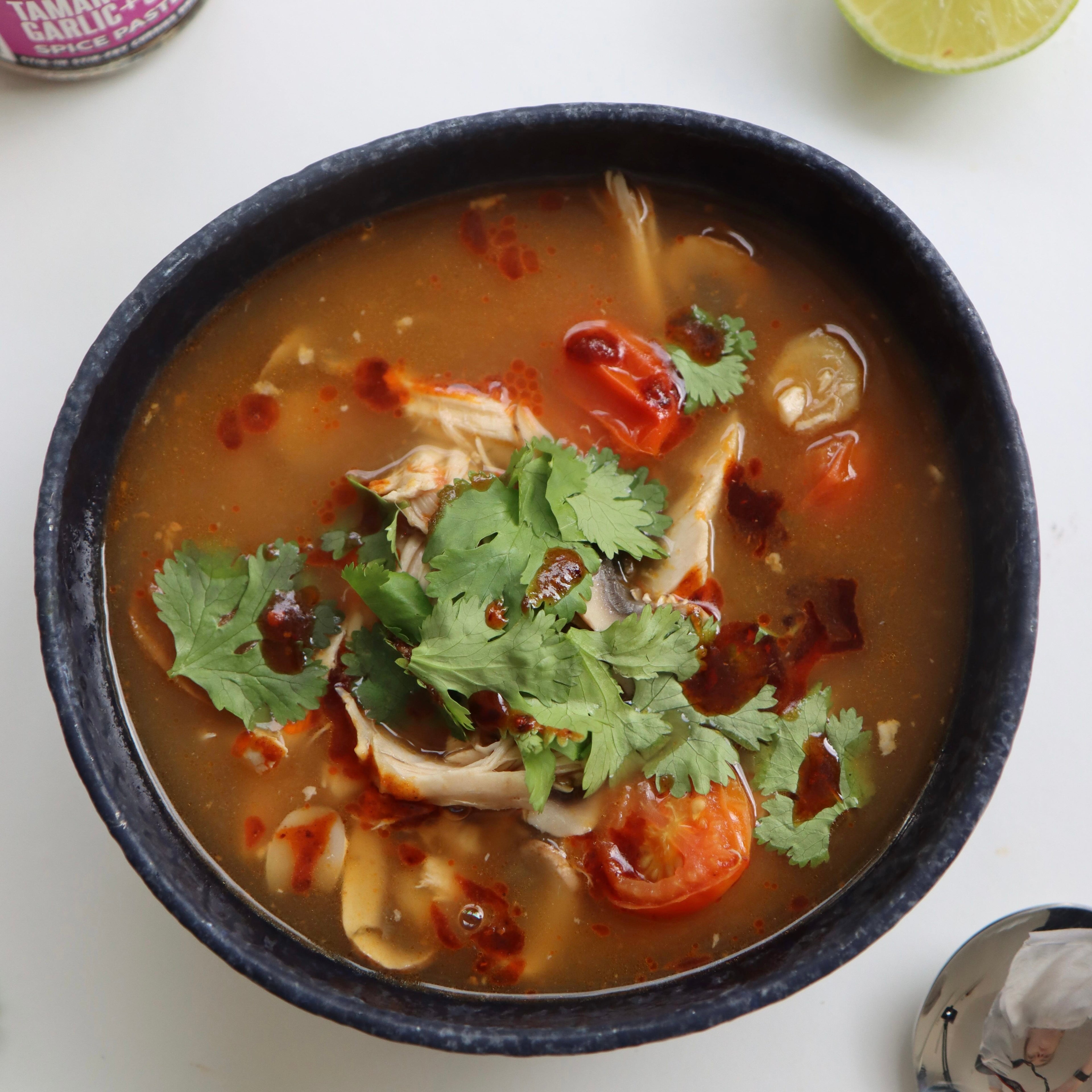 Tom Yum-Style Turkey Soup