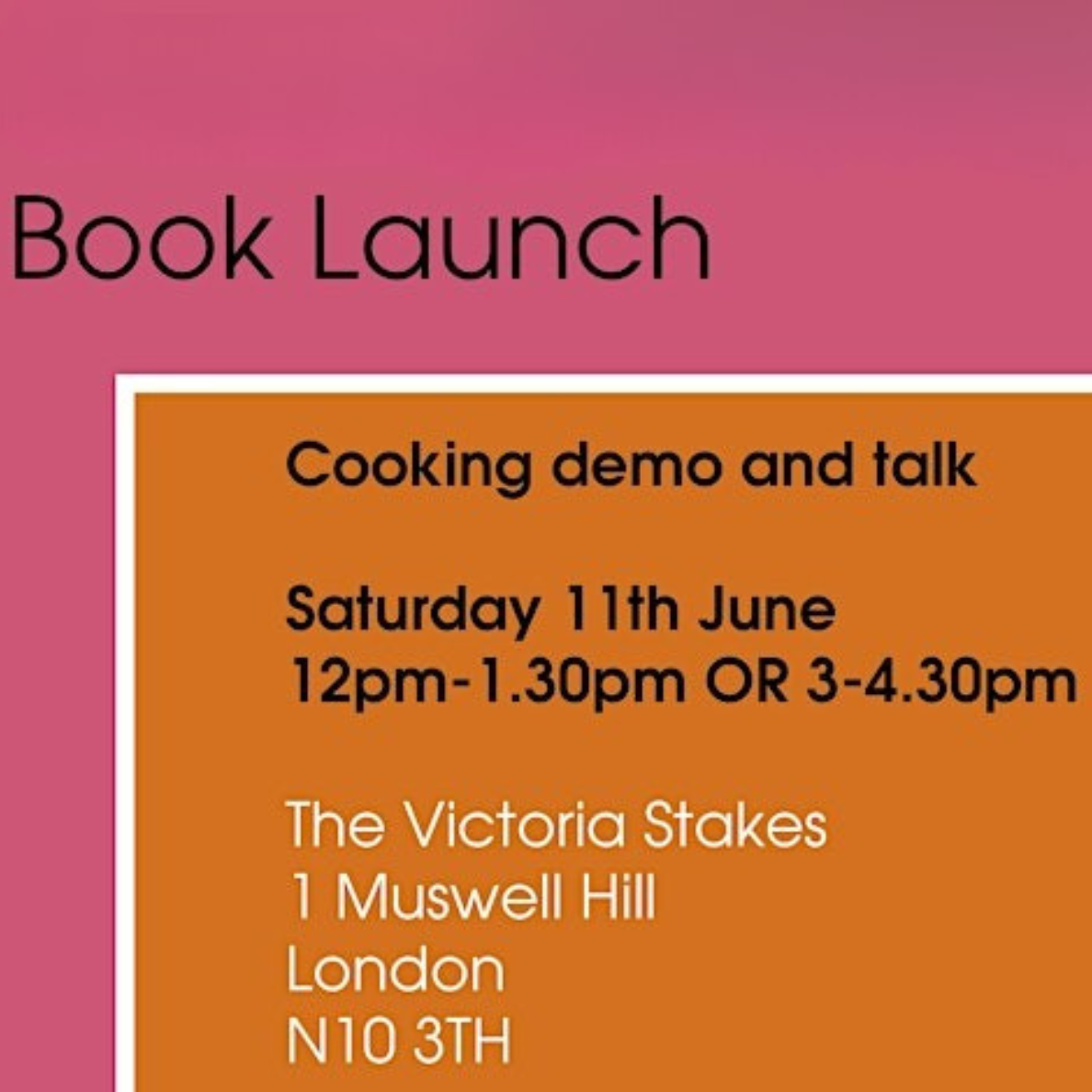 Dominique's Kitchen Book Launch - Saturday 11th June
