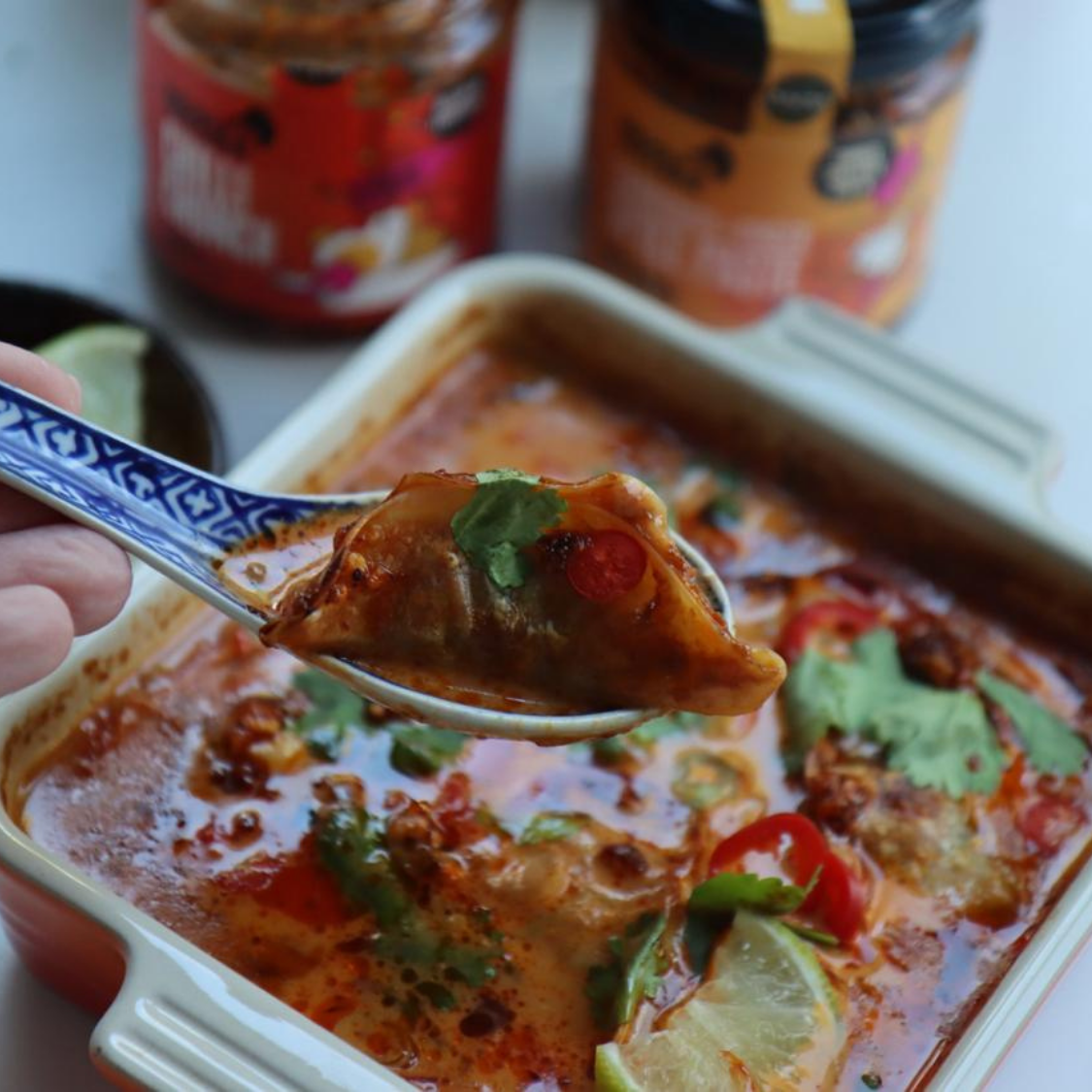 Lemongrass & Coconut Dumpling Traybake