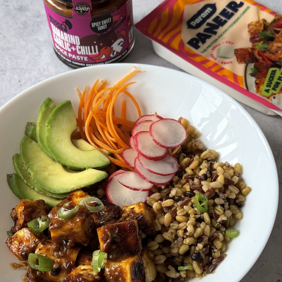Buddha Bowl With Sticky Tamarind Paneer