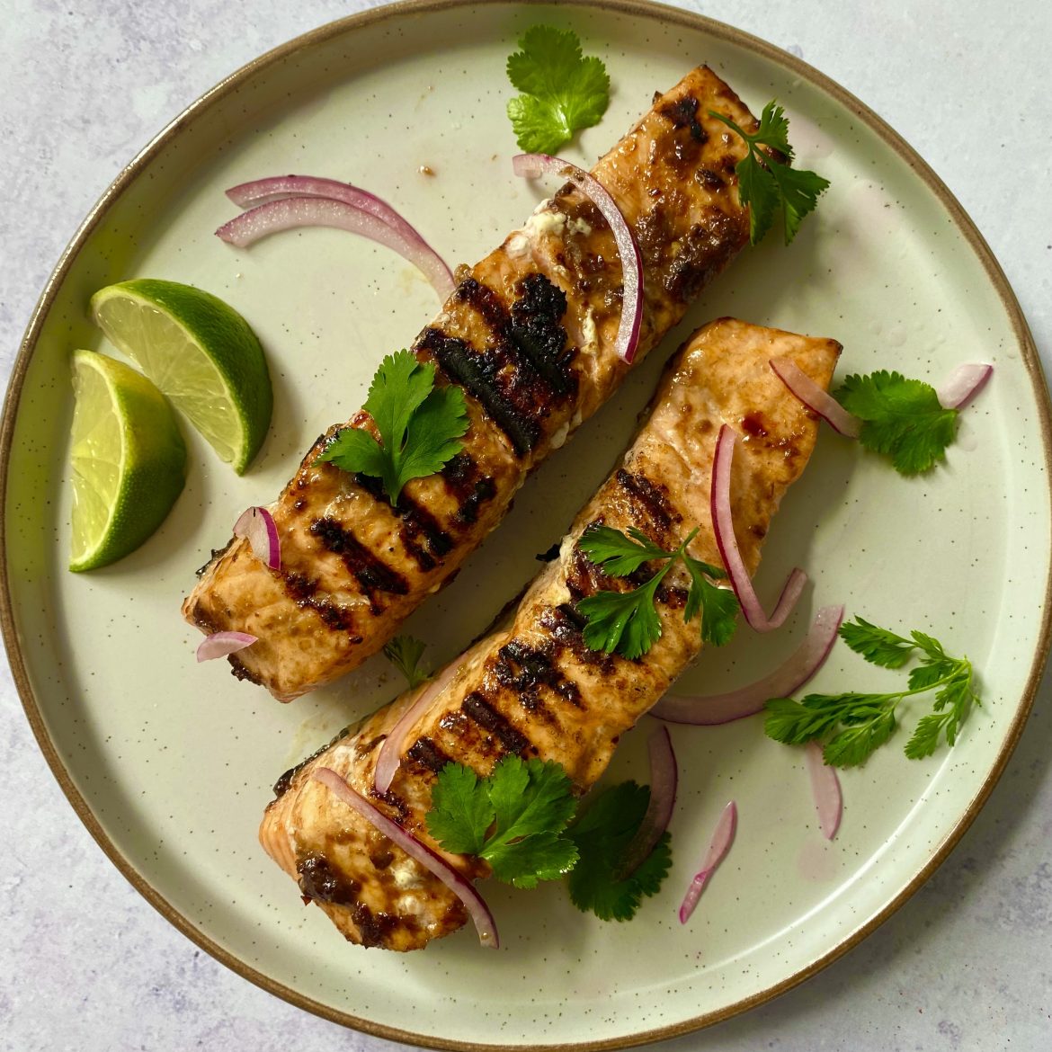 Grilled Asian salmon
