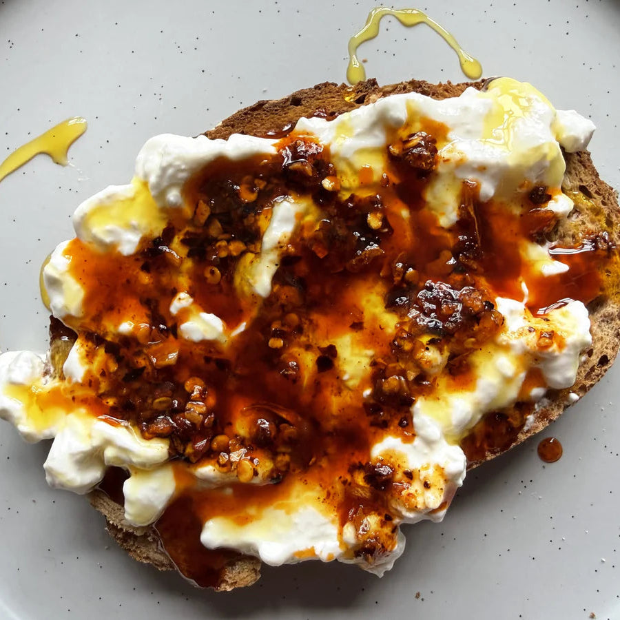 Hot Honey Chilli Crunch Cottage Cheese Toast
