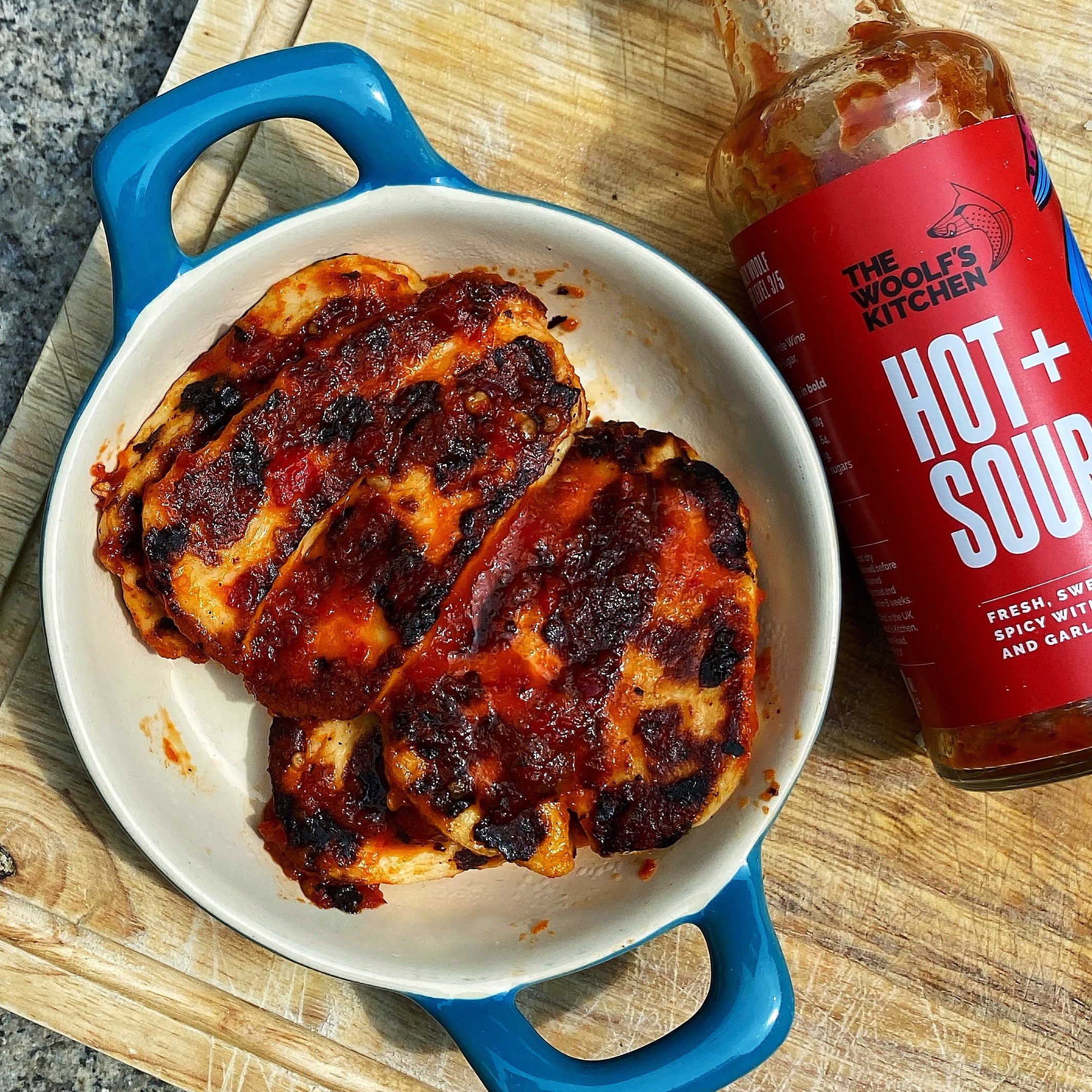 Hot + Sour glazed halloumi