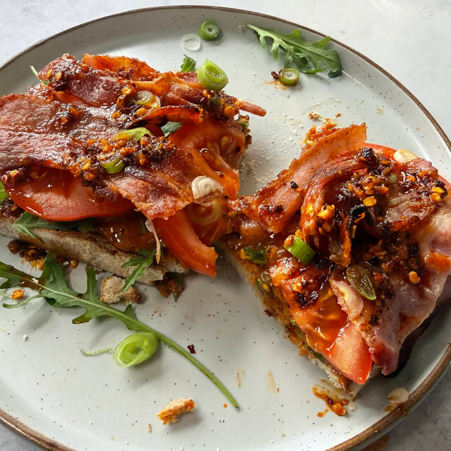 Satay BLT on Toast