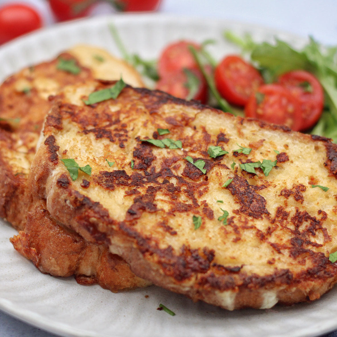 Savoury French toast with Gruyère