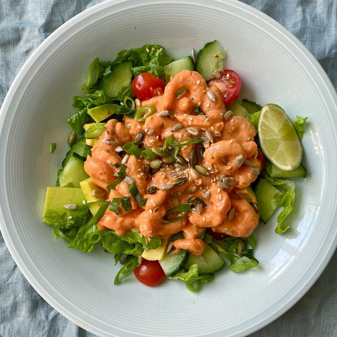 Spicy prawn cocktail salad