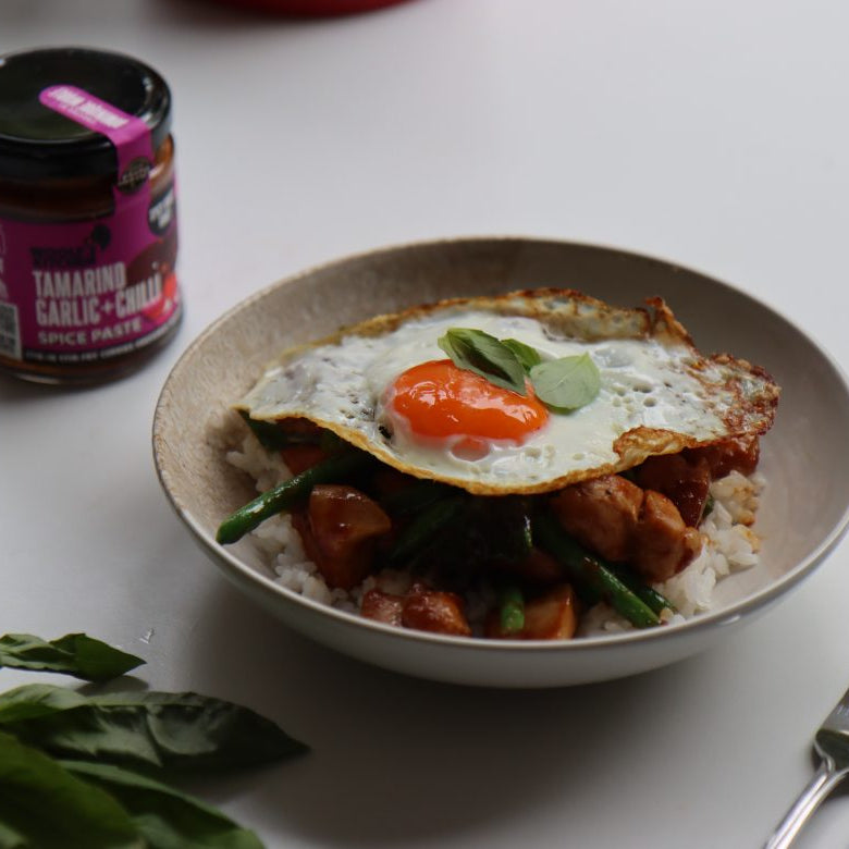 Thai chicken and basil stir-fry