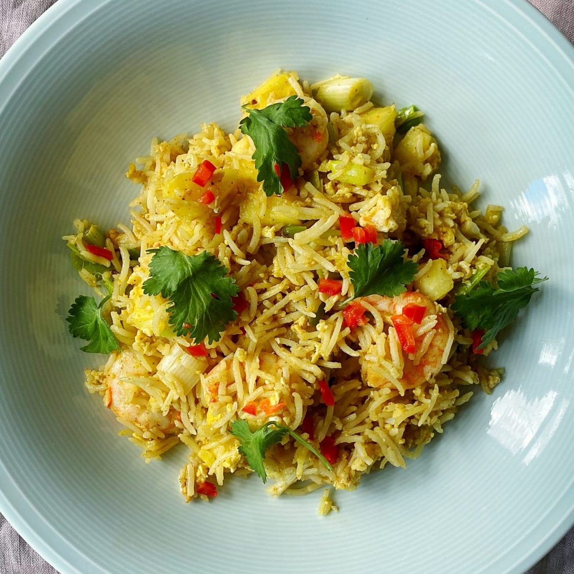 Thai pineapple & prawn stir-fried rice