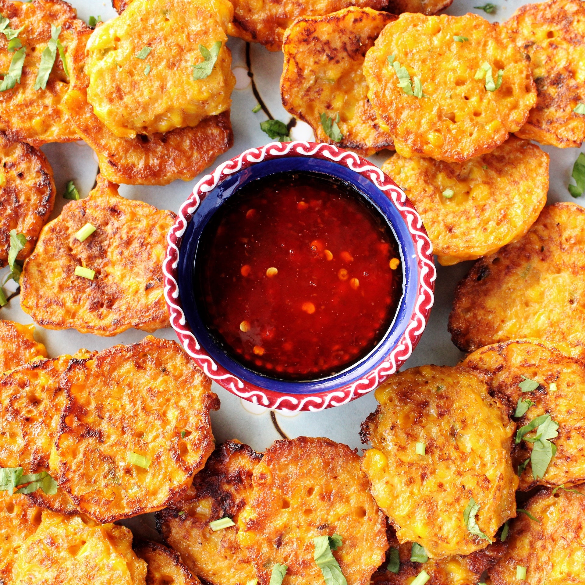 Thai sweetcorn fritters