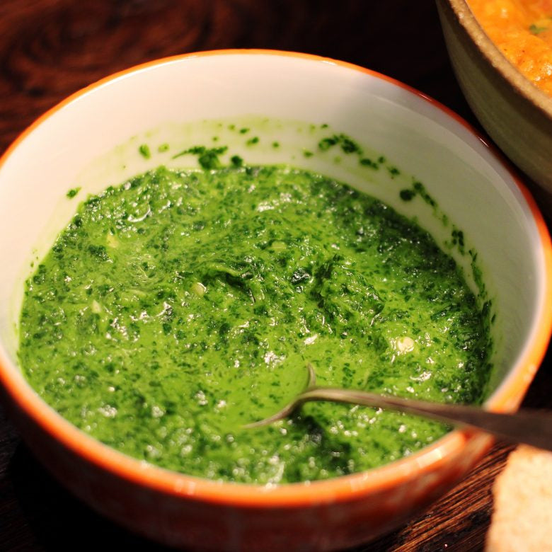 Two brilliant curry accompaniments: coriander chutney & homemade chapati