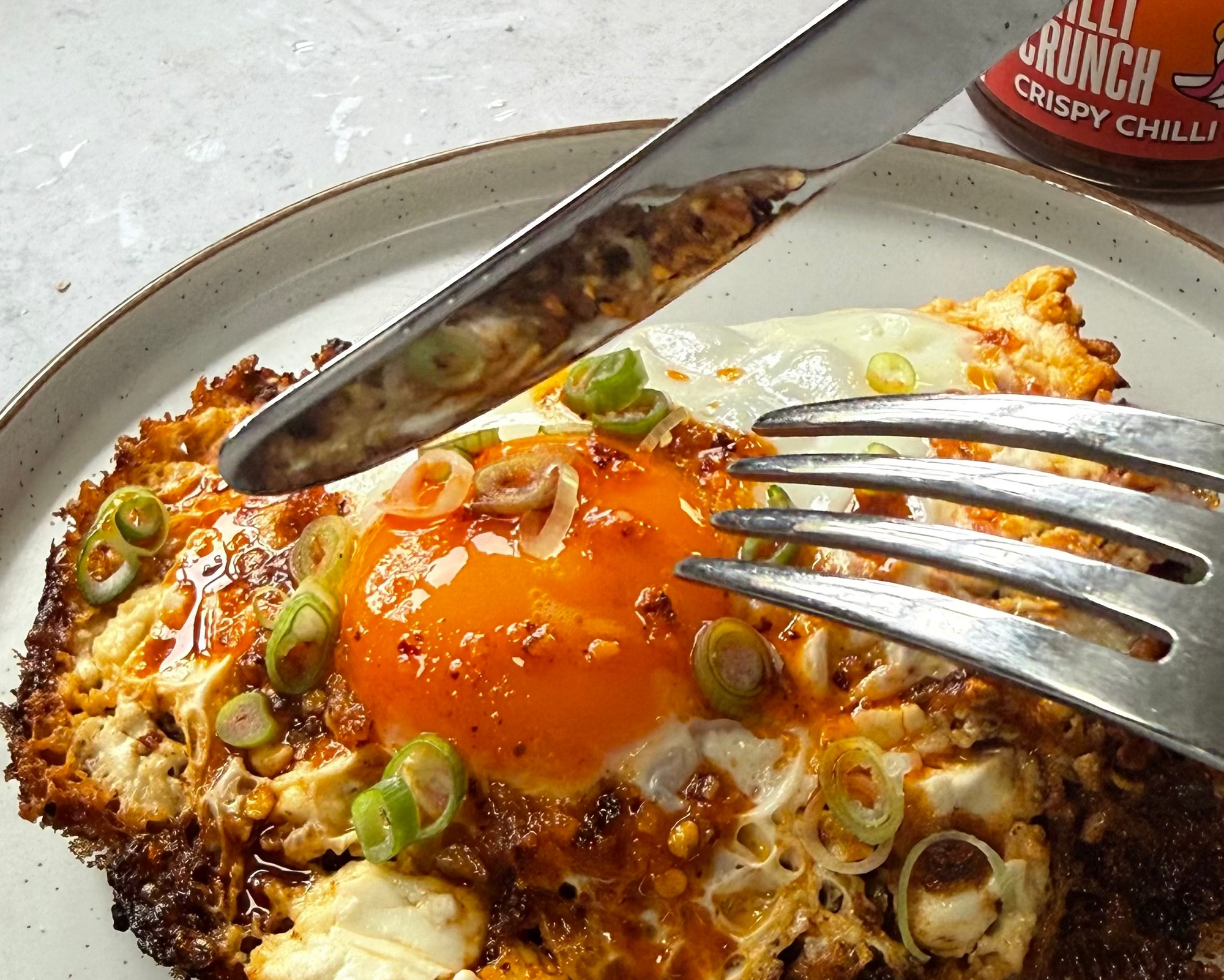 Feta Fried Egg with Chilli Crunch