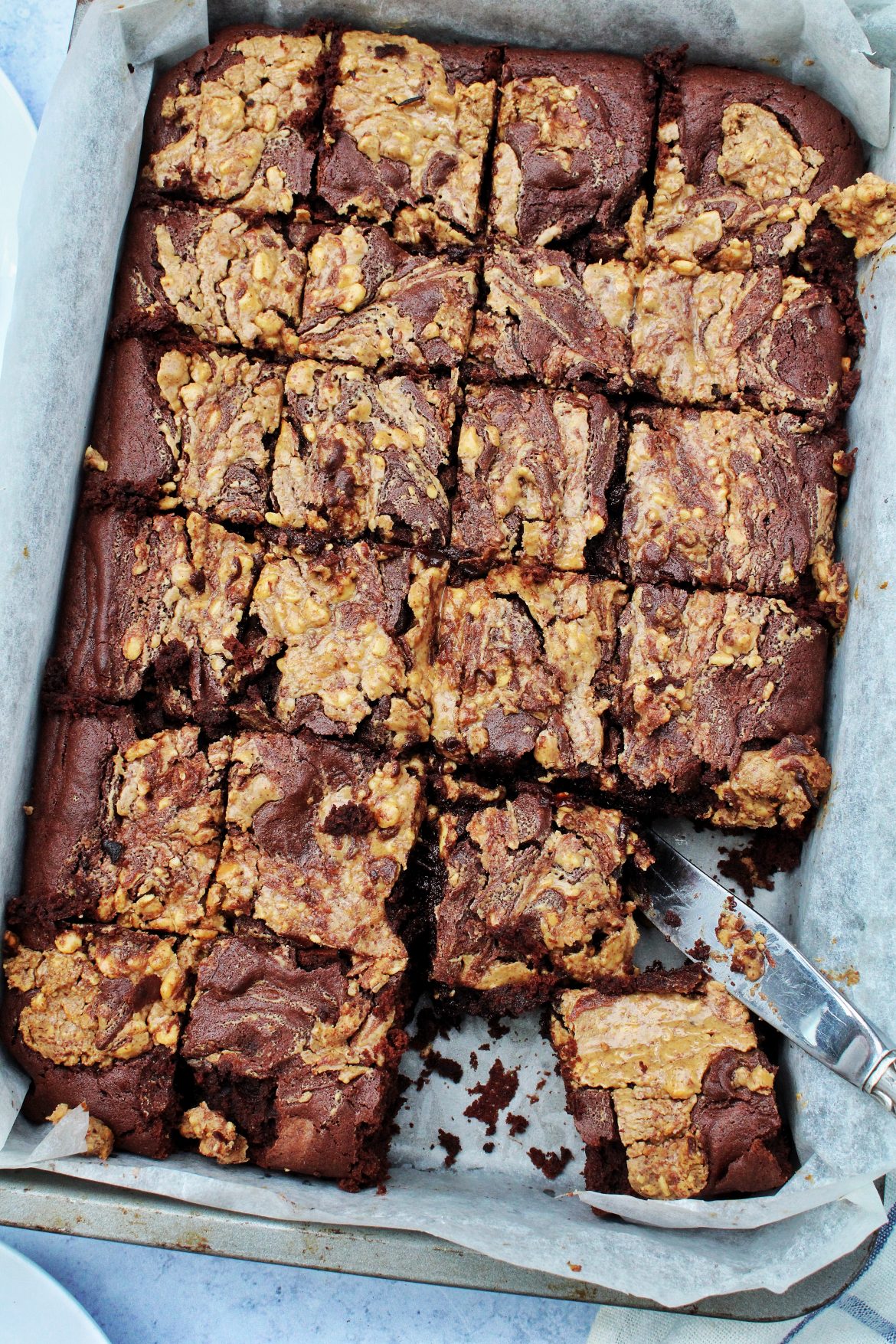 Peanut butter brownies