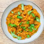 Simple red lentil dhal with coriander