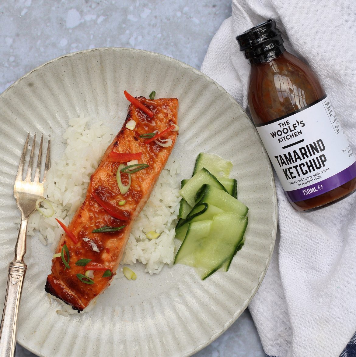 Tamarind glazed salmon